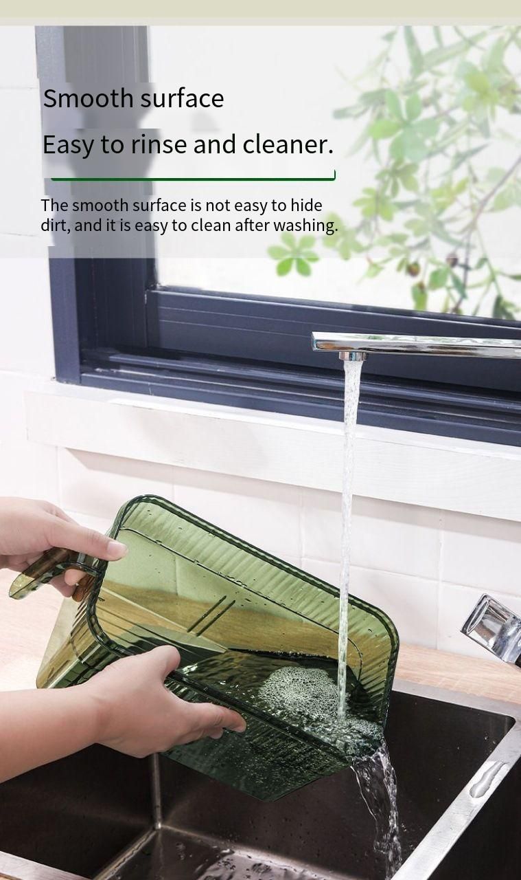 Fresh-Keeping Storage Kitchen Refrigerator Timer Fruit Bento Vegetable Organizer Refrigerated Frozen Sealed Draining Box_voghion.com