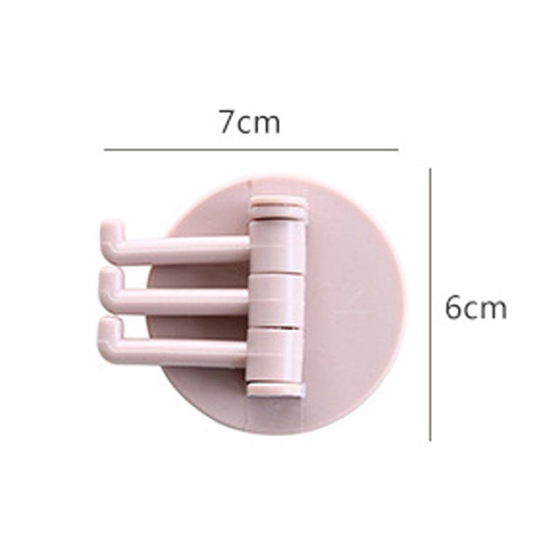 Lot de 8 crochets auto-adhésifs multifonctions pour mur, crochet rotatif à 3 branches, support solide et non marquant, pour salle de bain, cuisine, rangement_voghion.com