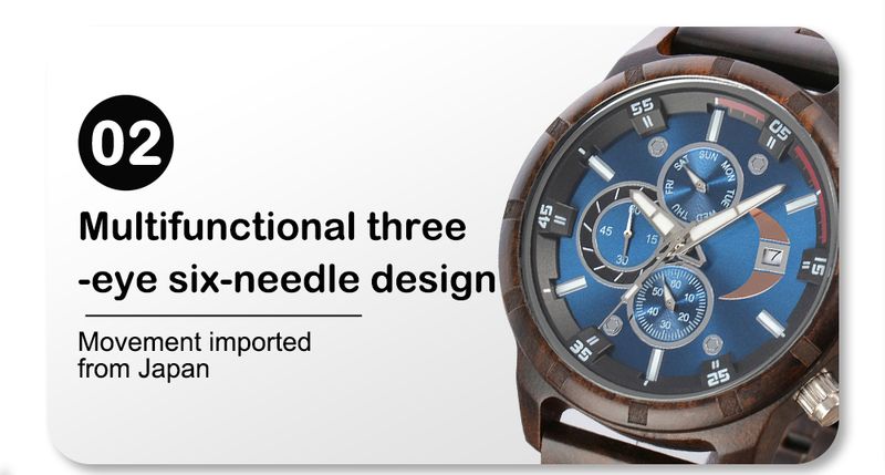 Wooden Wrist Watches For Men Fashion Quartz Wristwatches With Clock Date Week Timepieces Wood Wach Box For Him Reloj Hombre_voghion.com