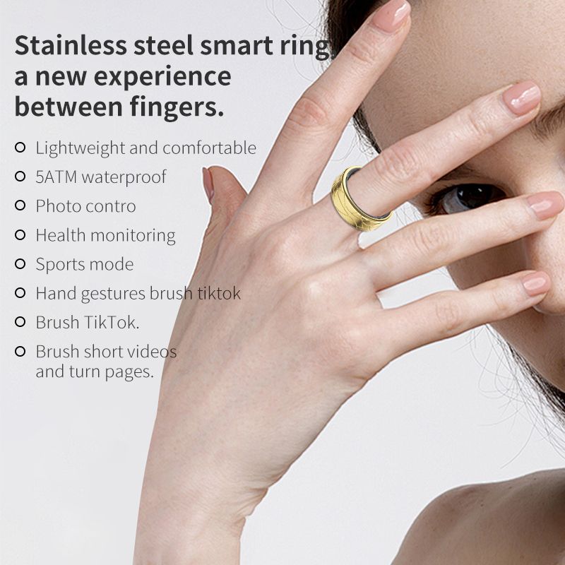 Smart Ring Can Brush Video E-book, Monitor Heart Rate, Blood Oxygen Sleep, Remote Control Photo, Sports, Women's Health, Smart Ring_voghion.com
