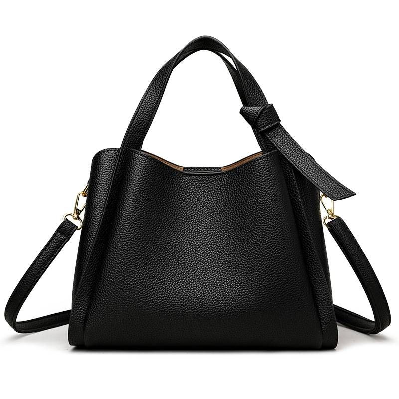 Vielseitige Eimer Schultertaschen Frauen us Designer PU Leder Messenger Umhängetaschen Damen Casual Einfarbig_voghion.com