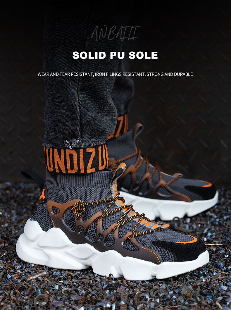 Scarpe antinfortunistiche da uomo, antiforatura, leggere e traspiranti, con punta in acciaio, isolate._voghion.com