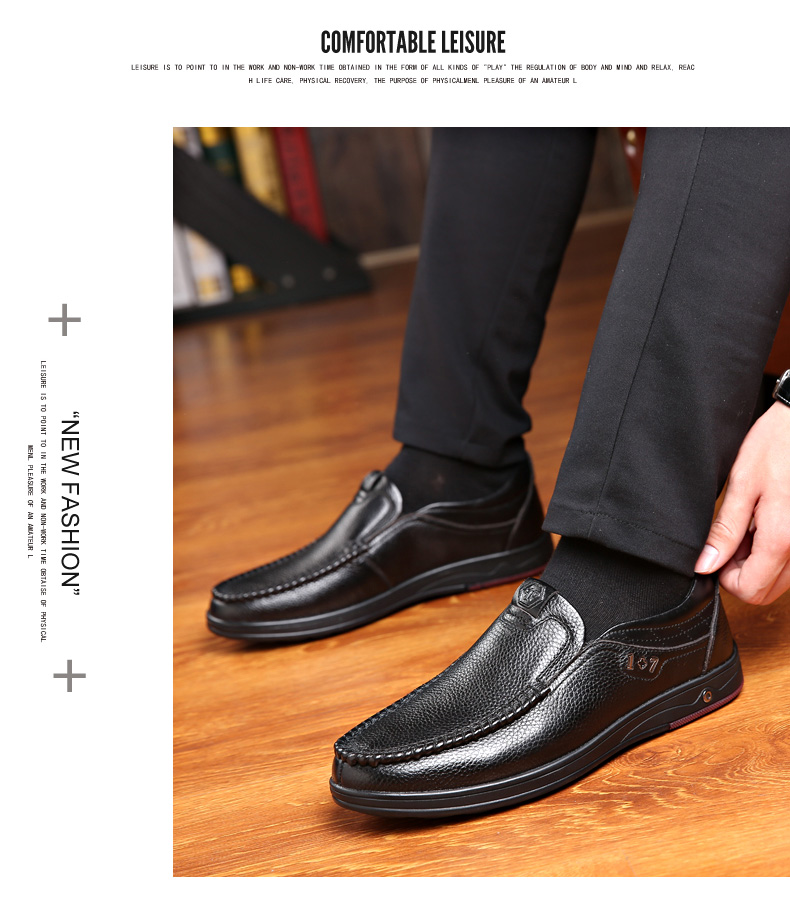 Erkek Modası İngiliz Stili Klasik Rahat İnek Derisi Siyah Sıcak Satış Nefes Alabilir İş Slip-on Erkek Deri Ayakkabı Büyük Beden_voghion.com