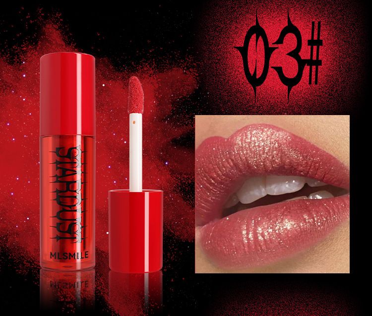 MLSMILE New Pearlescent Fine Flash Lipstick Powder Powder Packed Water Matte Matte Easy To Color Powder Lip Glaze_voghion.com