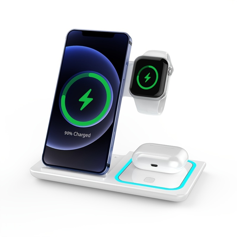 3 In 1 Fast Charging Station, Folding Wireless Charger Stand_voghion.com