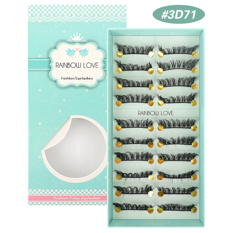 3D 10 Pairs Faux Mink Lashes Fluffy Soft Wispy Volume Natural Long False Eyelashes Eyelash Extension Reusa_voghion.com