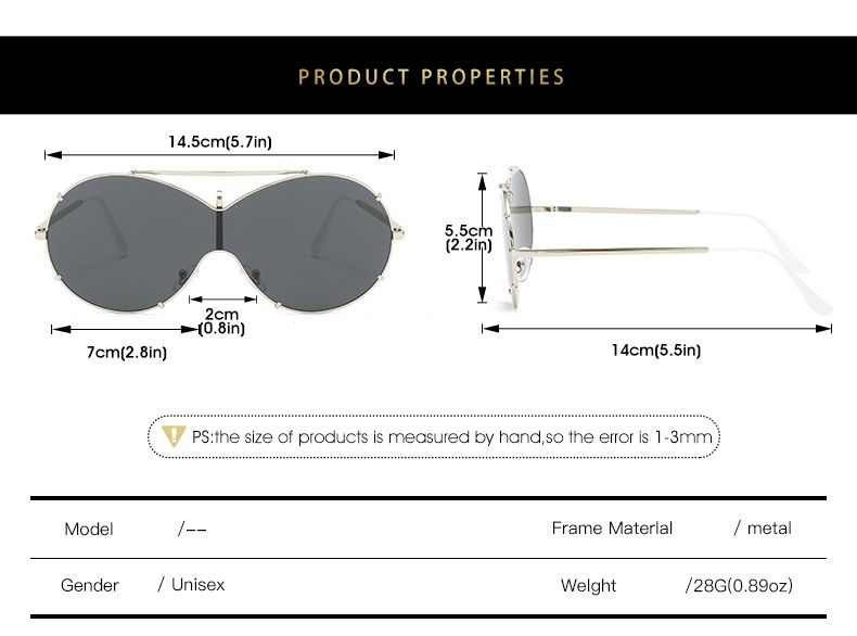 Retro baroque large frame ladies sunglasses full metal frame rivets oval Lindbergh Europe and the United States sunglasses_voghion.com