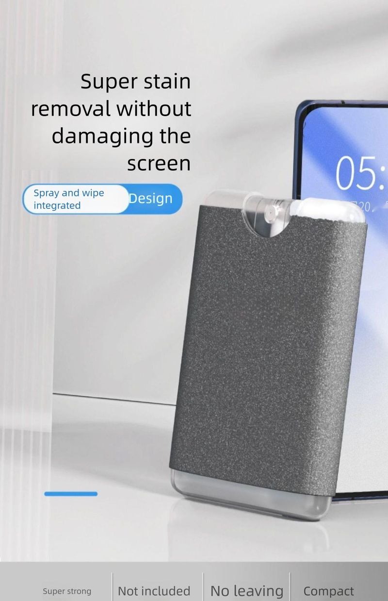 Panno per la pulizia dello schermo del telefono cellulare, del tablet e del display del laptop, spray tutto in uno_voghion.com