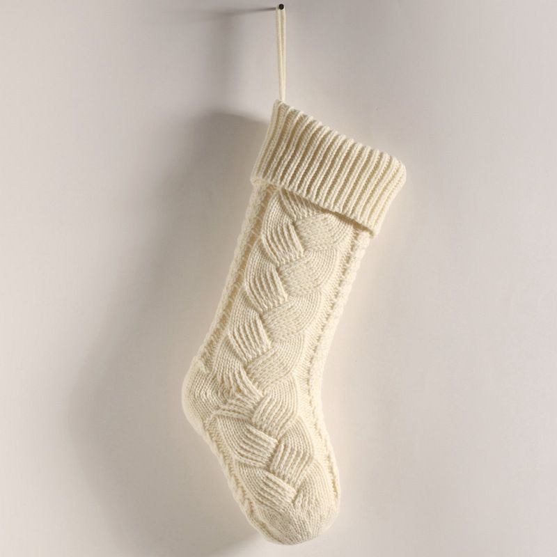 Knitted Christmas socks, yarn gift candy decoration bags, large banquet woven hanging accessories, socks and supplies_voghion.com