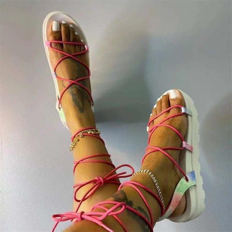Nuove scarpe romane con plateau, piatte e stringate, tinta unita, taglie forti_voghion.com