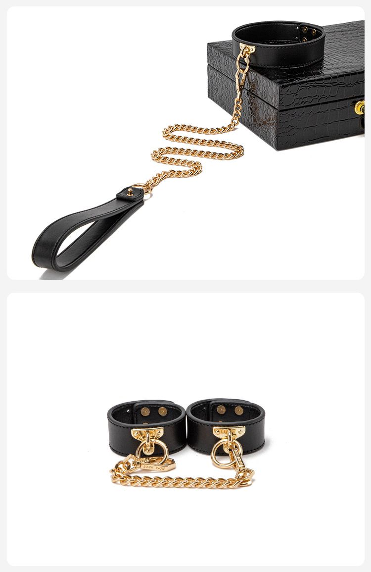 Peach Please" Deluxe Leather Bondage Set | 8-Piece SM Toy Collection With Case For Domination And Play_voghion.com