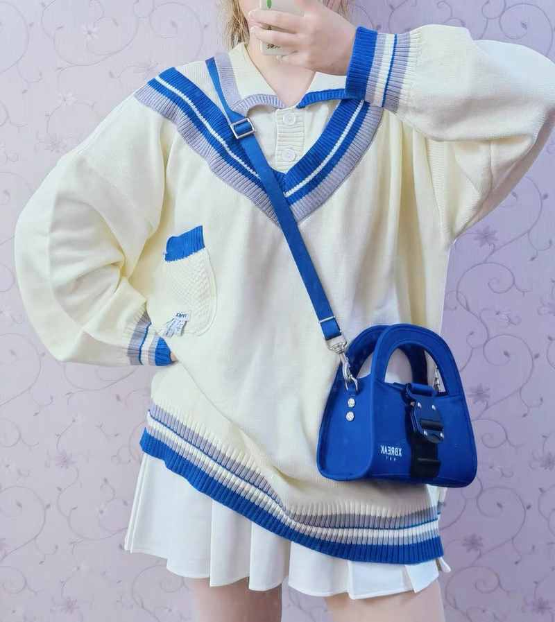 Klein Blue Versatile 's Square 2022 Borsa a mano dal design piccolo con tracolla monospalla di nuova moda per_voghion.com