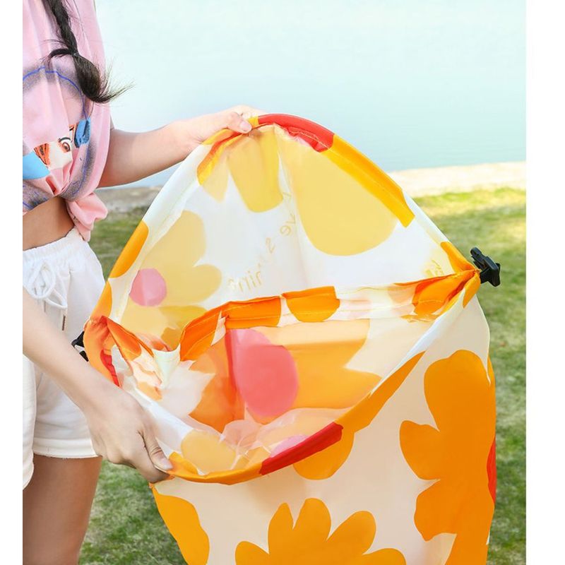 Outoor Lazy No-Pump Aufblasbares Sofa Faltbare Tragbare Matratze Picknick Camping Internet Berühmtheit Gelb Eine Weiße Luft_voghion.com