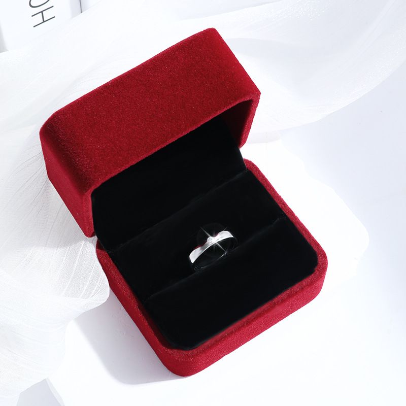 Anelli di coppia in stile coreano con diamanti simulati per donna, anelli di proposta resistenti allo sbiadimento, gioielli alla moda con zirconi a sei punte_voghion.com