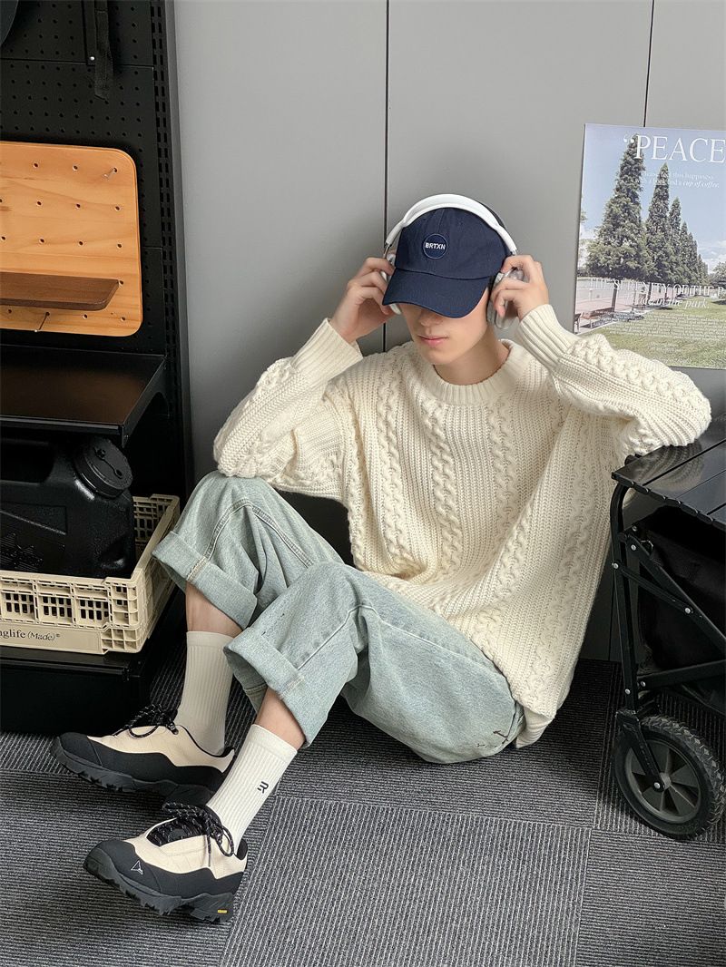 Κάλτσες μεσαίου μεγέθους για άνδρες, μονόχρωμες βαμβακερές κάλτσες, μακριές κάλτσες, φθινοπωρινές και χειμερινές, αναπνεύσιμες, απορροφητικές του ιδρώτα, αθλητικές, μοντέρνες, κεντημένες κάλτσες με το γράμμα R_voghion.com