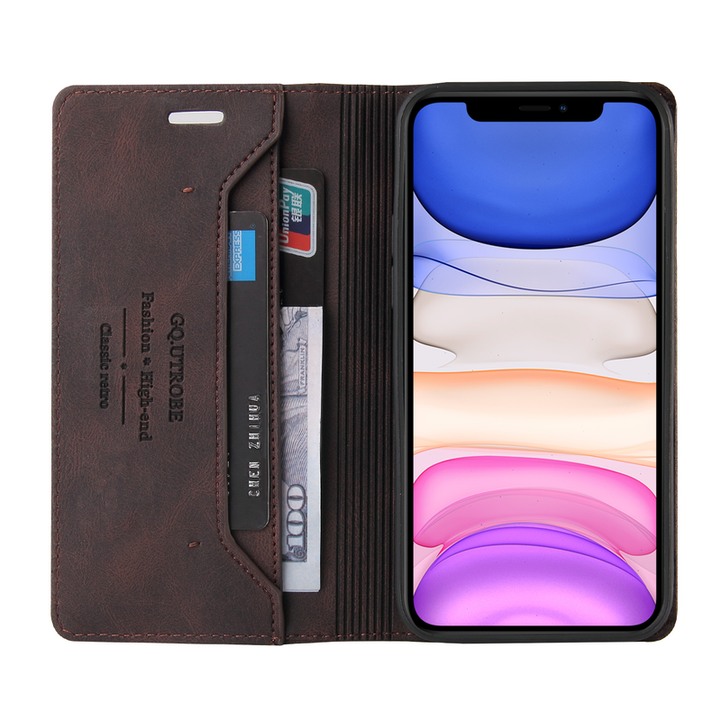 Blocco RFID di lusso Proteggi custodia a conchiglia in pelle per iPhone 14 13 12 11 Pro XS Max XR X 8 7 6 Plus SE2022 Custodia a portafoglio per telefono_voghion.com