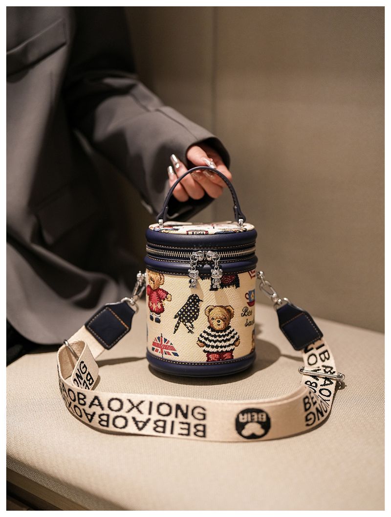 Borsa a secchiello da donna, borsa a tracolla di tendenza, borsa da pendolare alla moda_voghion.com