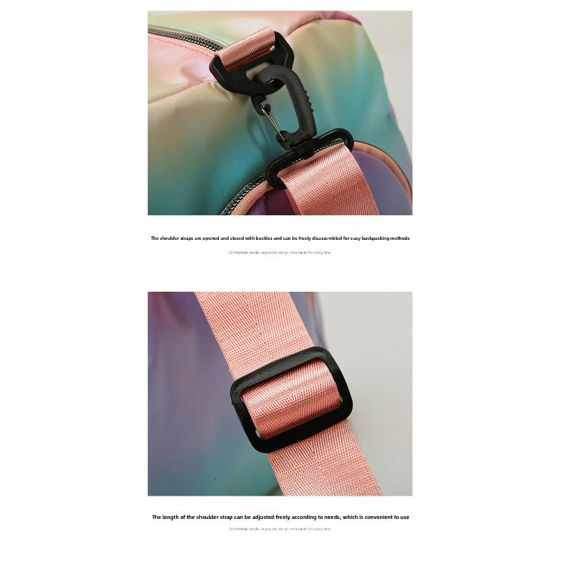 Gradient Color Travel Bag Unisex Lightweight Large Capacity Sports Fitness Bag For Short Trips With Dry And Wet Separation_voghion.com