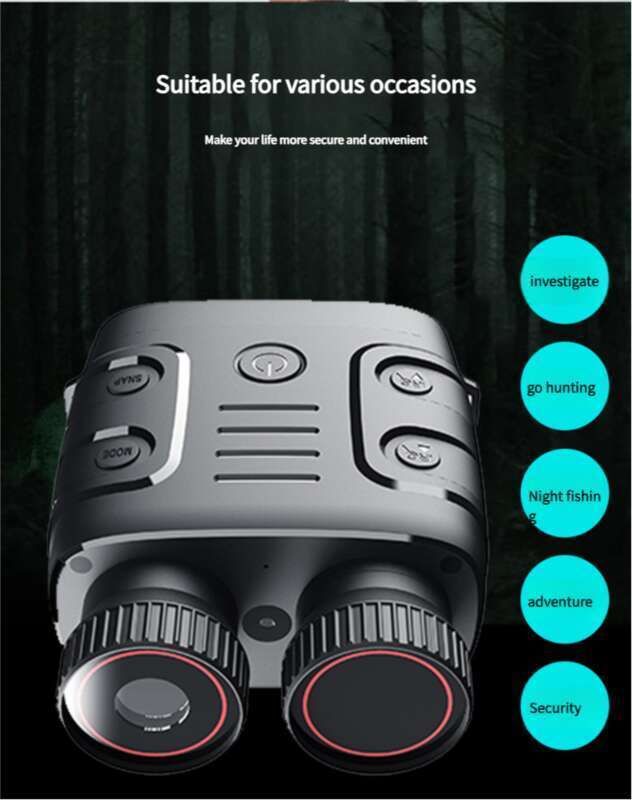 Ultra Clear Large Screen Day Dual-use Camera And Video Recorder With High-definition Infrared All Black Dual Tube Night_voghion.com