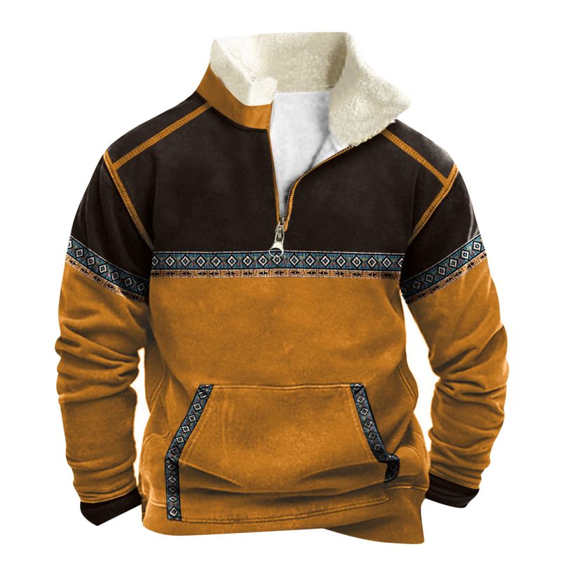 Suitable For All Seasons New Arrival Expansion D045 Men's Long Sleeve Button Cardigan Printed Casual Fashion Trend Jacket_voghion.com