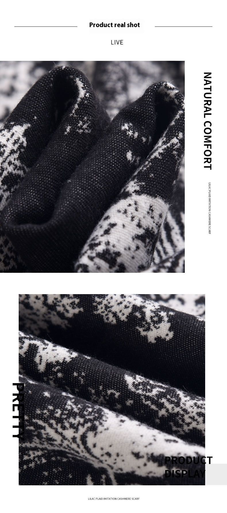 Autumn And Winter Artistic Style Cashmere Flower Scarf Korean Edition Women's Fashion Style Atmosphere Medium Long Warm Scarf_voghion.com