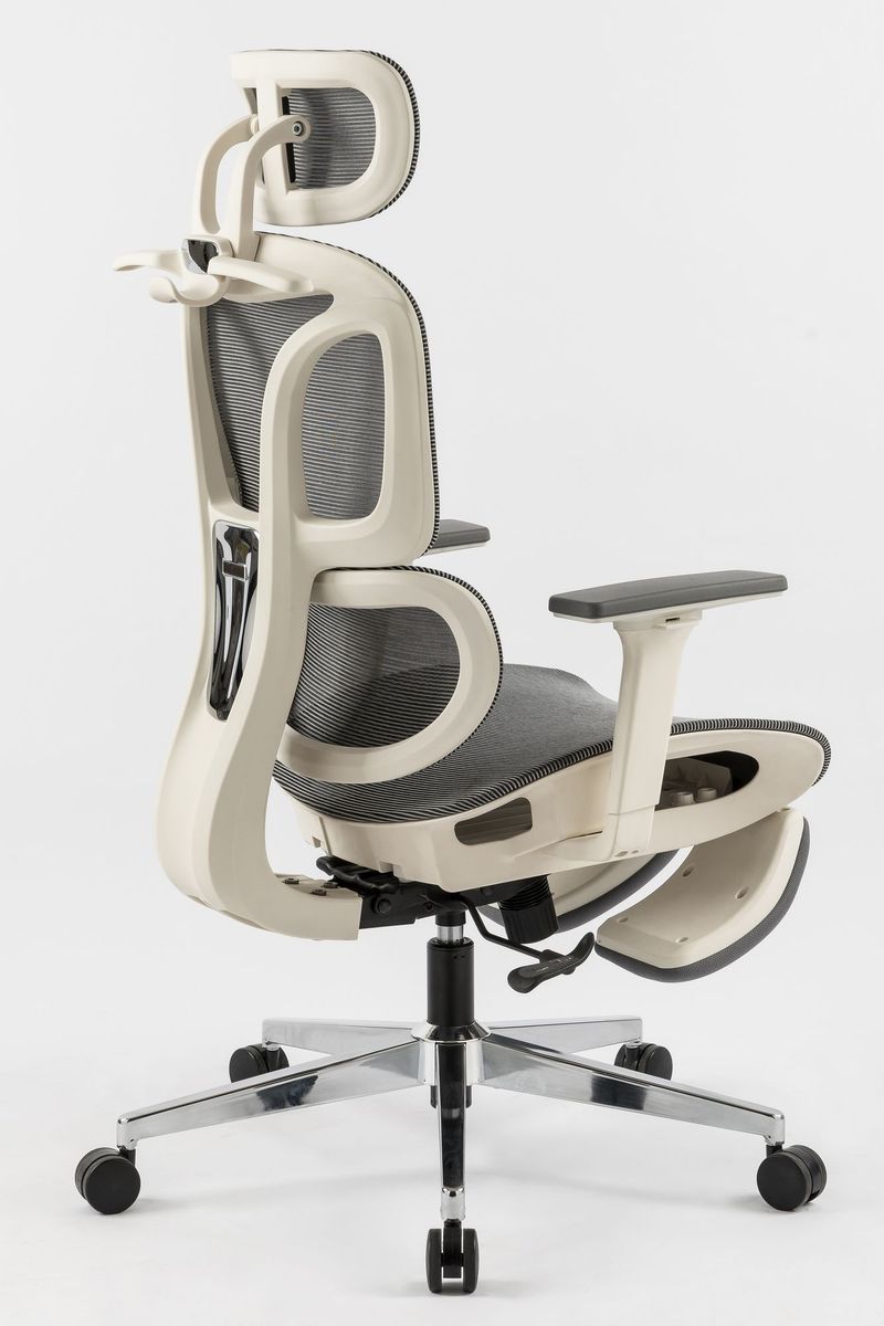 Ergonomic Office Chair With Footrest, High Back Computer Office Chair With Dynamic Lumbar Support, 2D Headrest, 4D Armrest, Sponge Seat, Mesh Home Office Desk Chair For Adults, Grey_voghion.com