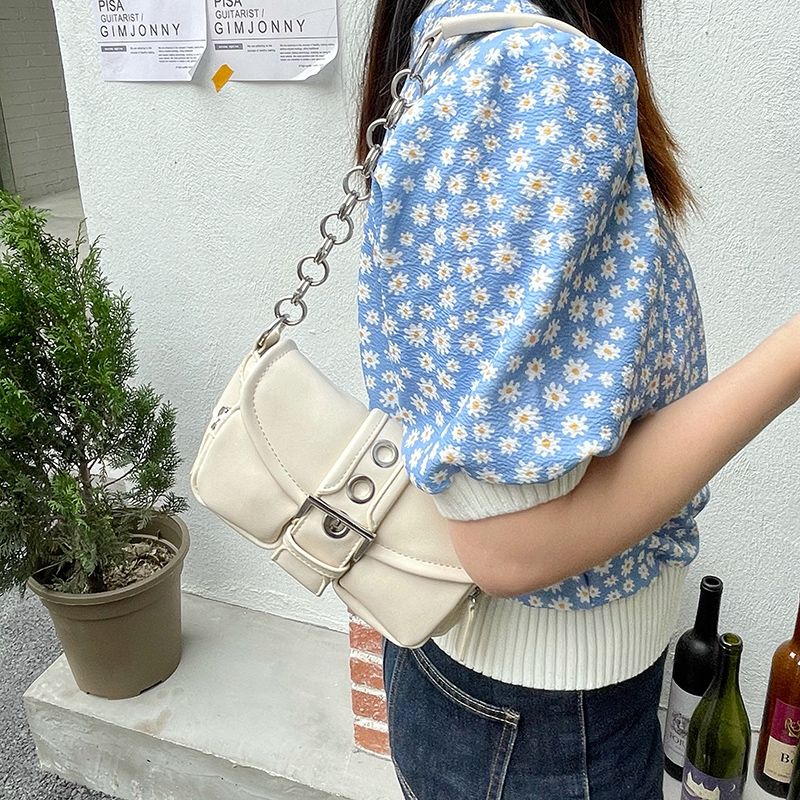 Niche Design Corrente Círculo Mini Axila Primavera/Verão 2024 Nova Moda Stick Um Ombro Pequena Bolsa_voghion.com