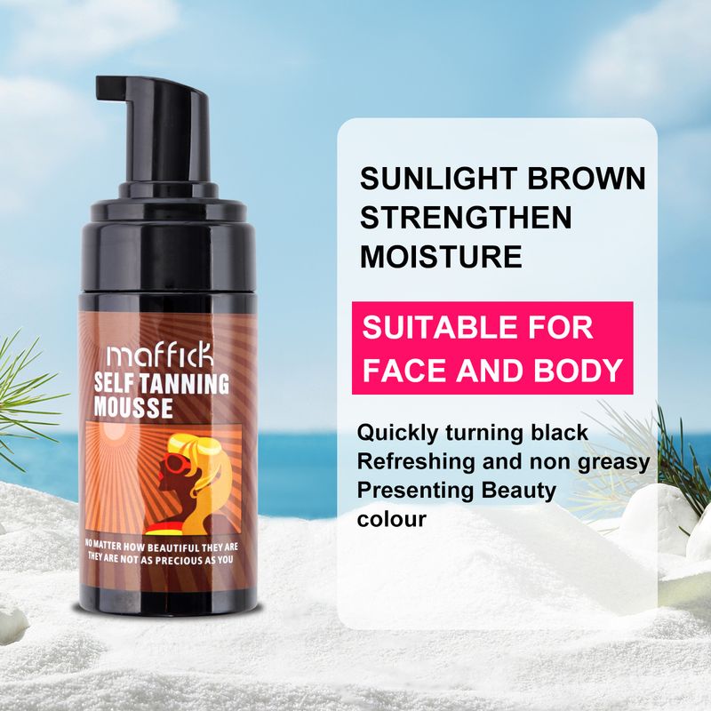 Scrub e trattamenti per il corpo Maffick Tanning Mousse Bubble Bronze Sun Free Sunbathing Sun Boosting Spot_voghion.com