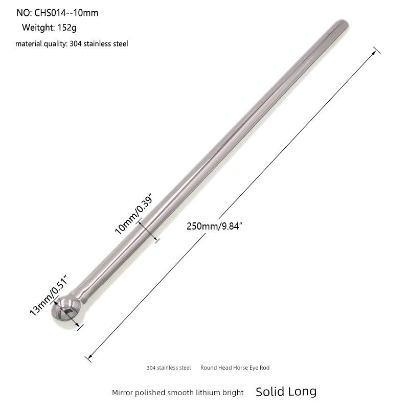 Μεταλλικό ανοξείδωτο ατσάλι με μεγάλο πάχος, μακρύ ραβδί ματιών αλόγων για άνδρες και γυναίκες με ουρηθρική συσκευή διαστολής αυνανισμού_voghion.com