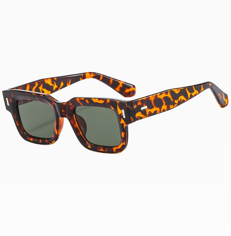 Modemarke Designer Quadrat Sonnenbrille Frauen Männer Ozean Farbschattierungen Sonnenbrille Weibliche Mode Rechteck Niet Oculos De Sol_voghion.com
