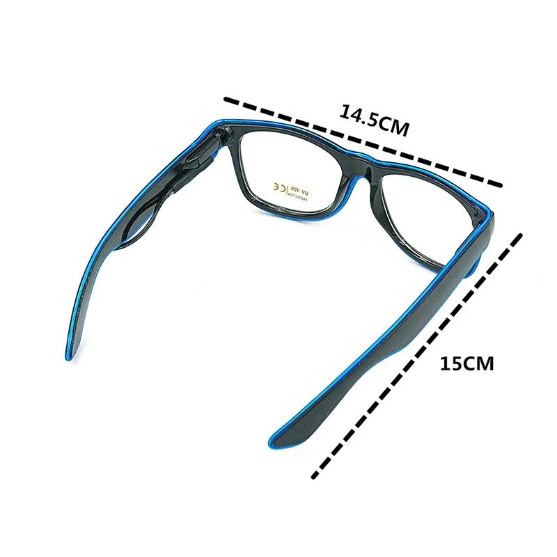 Lunettes clignotantes à LED EL Wire, fournitures de fête lumineuses, éclairage fantaisie, cadeau lumineux, fête, festival, lunettes de soleil lumineuses_voghion.com