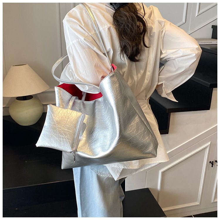 Torby damskie Torba retro Prosta torba retro Damska nowa duża pojemność torba na ramię pod pachami Torba podróżna_voghion.com