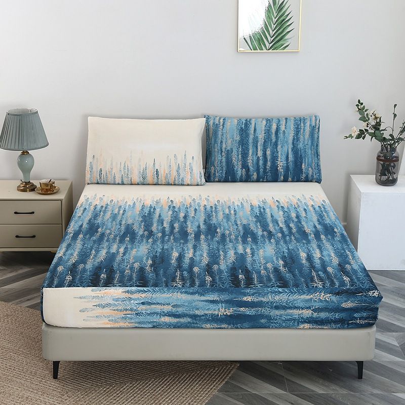 Coprimaterasso Simmons in Aloe Vera e Cotone Spazzolato, Set da tre pezzi stampato_voghion.com