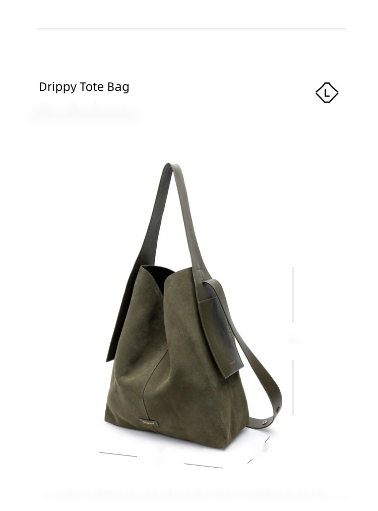 borsa a tracolla in pelle scamosciata retrò alla moda con orecchio appeso borsa a tracolla da viaggio pigro borsa a secchiello borsa grande_voghion.com