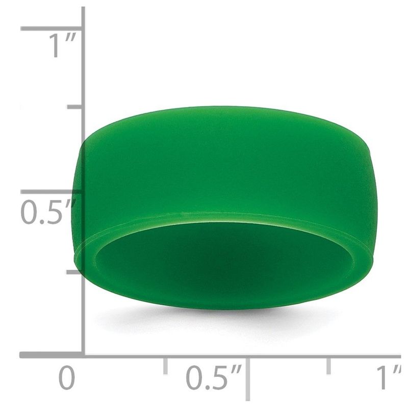 Silicone Green 8.70mm Flat Edge Band_voghion.com