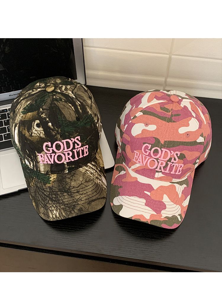Retro Camouflage Baseball Cap Men's Spring And Summer Large Head Circumference Face Small Hat Women's Duckbill Cap Women's_voghion.com