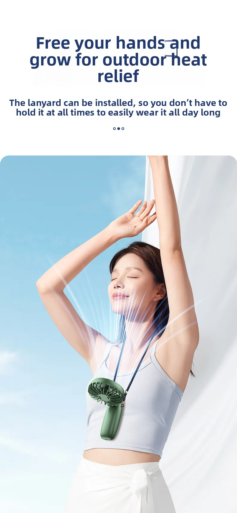 Portable Mini Handheld Neck Hanging Fan USB Rechargeable Battery Foldable Phone Holder With Aromatherapy For Car Home_voghion.com