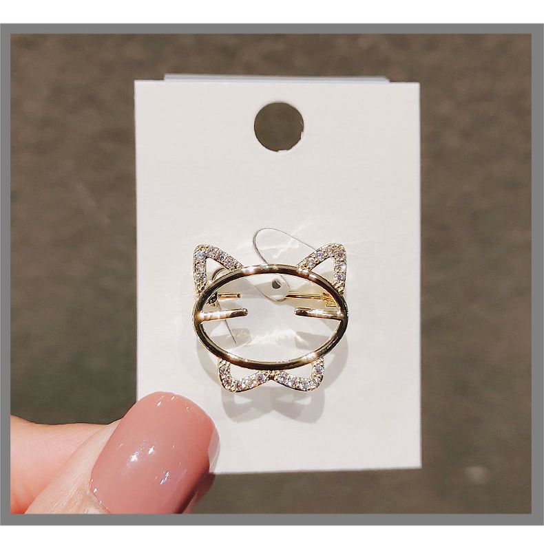 Koreaanse minimalistische anti-slip broche met striktemperament voor dames, vaste kleding, truien, pakken, gespaccessoires_voghion.com