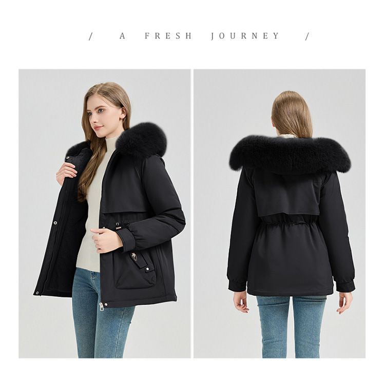 „Übergroßer gesteppter Parka mit abnehmbarem Kunstpelzbesatz – straßentauglicher Kokonmantel (Khaki/Creme/Mokka/Schwarz/Oliv, M-XXXL_voghion.com
