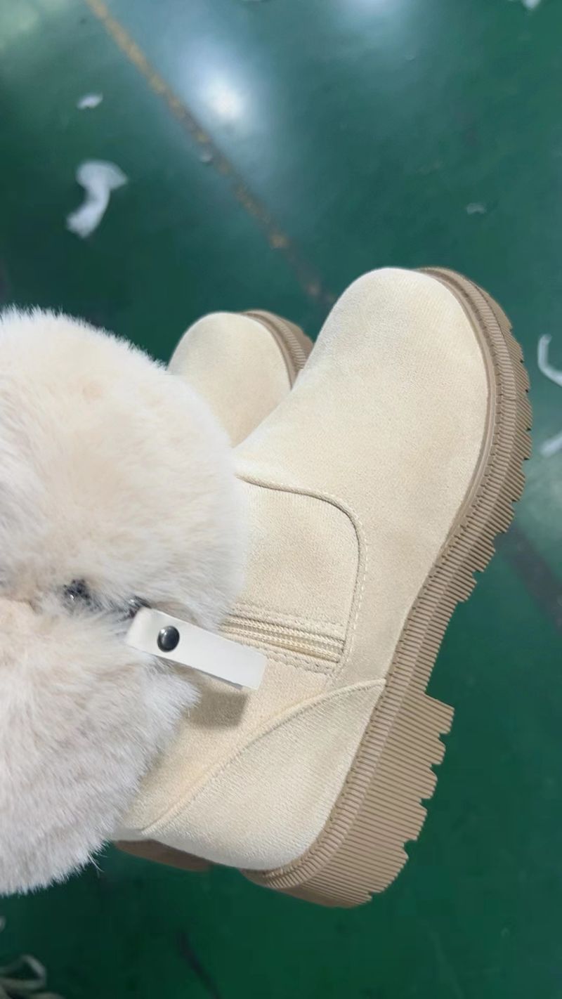 Winter New Cotton Shoes With Extra Wool And Thick Women's Casual Short Boots_voghion.com