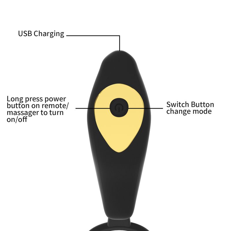 Men's Prostate Massager Fully Automatic 10 Frequency Vibration Anal Plug Wireless Remote Control Lock Sperm Ring Adult Sex Toys_voghion.com