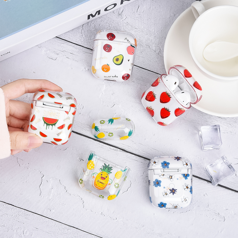 Fruit PC Hard Case For Airpods Pro 2 1 Earphone Cases For Airpods 3 Clear Transparent PC Earphone Cover for airpods 3 pro case_voghion.com