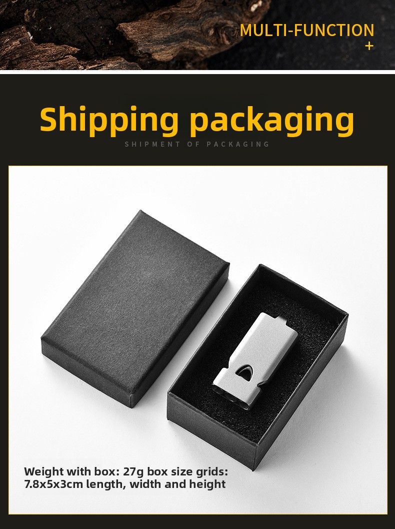 Fischietto portatile a due fori per sopravvivenza in lega di titanio a tre tubi, per campeggio all'aperto_voghion.com