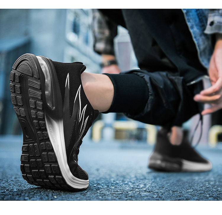 Men's Flame Cushion Running Shoes - Lightweight & Breathable With Soft Sole For Maximum Comfort (Trend Shock Absorption Gym & Jogging)_voghion.com