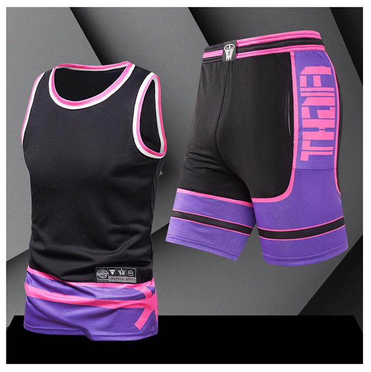 Sportpak Heren zomer hardloopkleding snel drogend T-shirt met korte mouwen Losse ijszijde speel trainingskleding Europees en Amerikaans stijl pak_voghion.com