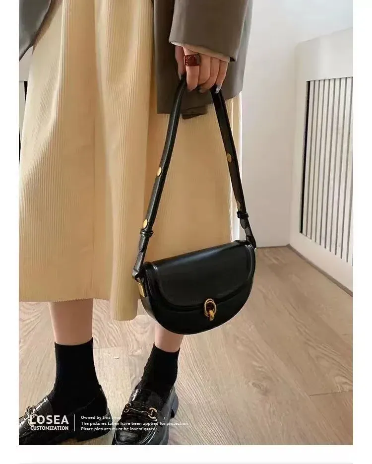 Sacs à bandoulière en cuir PU pour femmes, tendance, petits sacs à main à bandoulière et bourses Vintage solides, 2024_voghion.com