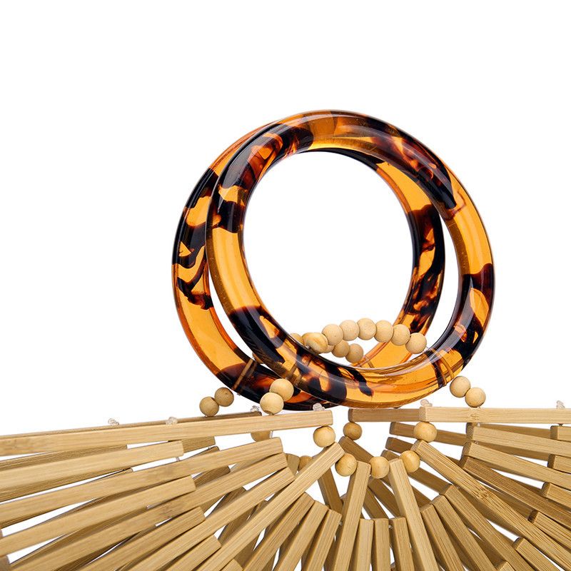 Borse da donna, nuova borsa in bambù intrecciato, borsa a mano in acrilico, borsa intrecciata cava, borsa da spiaggia retrò, pezzo unico, dropshipping_voghion.com