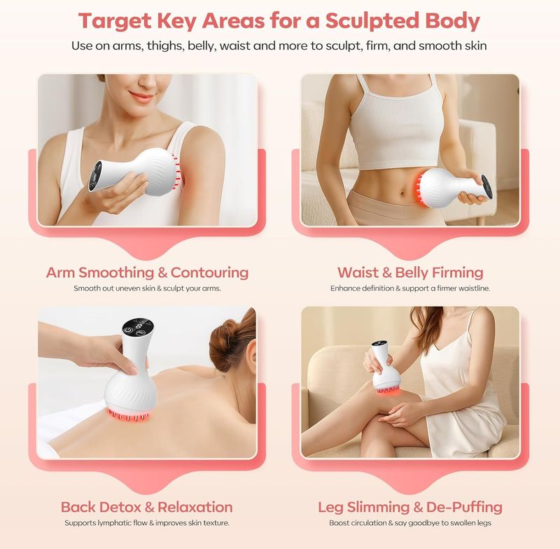 HarrFlow Drainage Massager Anti Cellulite Massage Tool, New Lymphatic Massager, Helps Reduce Stretch Marks Cellulite,_voghion.com