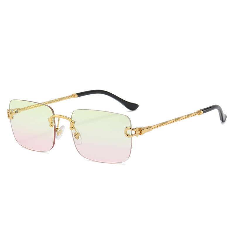 VOOTHOST Nieuwe Randloze Rechthoekige Vintage Metalen Zonnebril Mode Frameloze Getinte Brillen Tinten Voor Vrouwen Mannen VB051_voghion.com