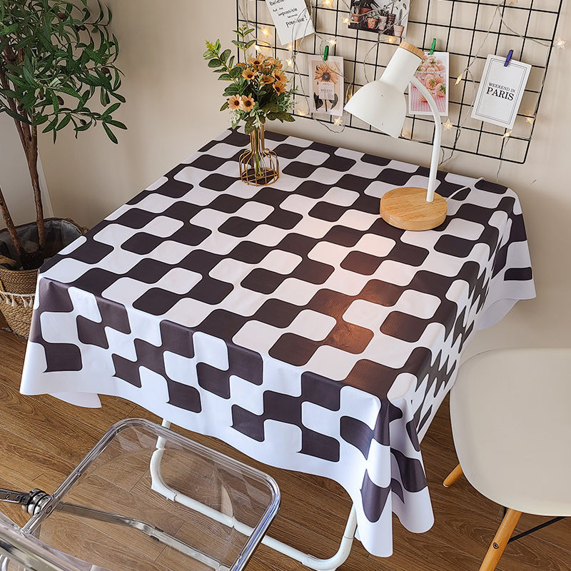 La nappe Wind est imperméable, résistante à l'huile, résistante aux brûlures et lavable, avec une nappe de table à manger légère et simple et un tapis de table basse._voghion.com